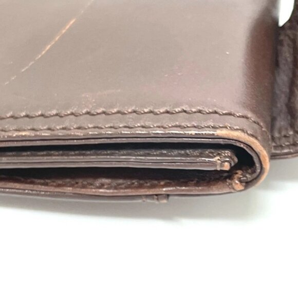 CHANEL Logo Sacosh Shoulder Bag Lambskin Leather Brown - Picture 5 of 13